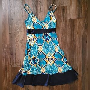 Women's Strappy Multicolor Band Dress